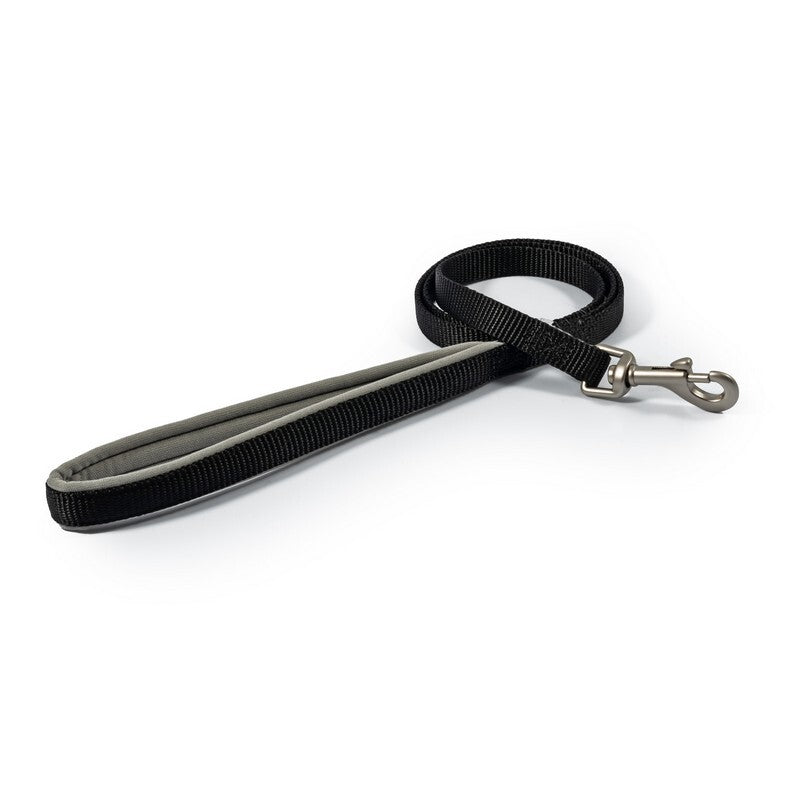 Ancol Viva Nylon Padded Snap Lead Black 1m