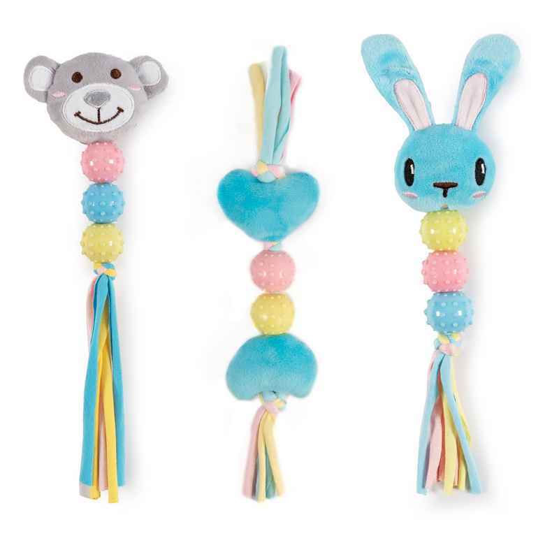 Ancol Small Bite Bear/Bunny/Heart Teether Bone x 6