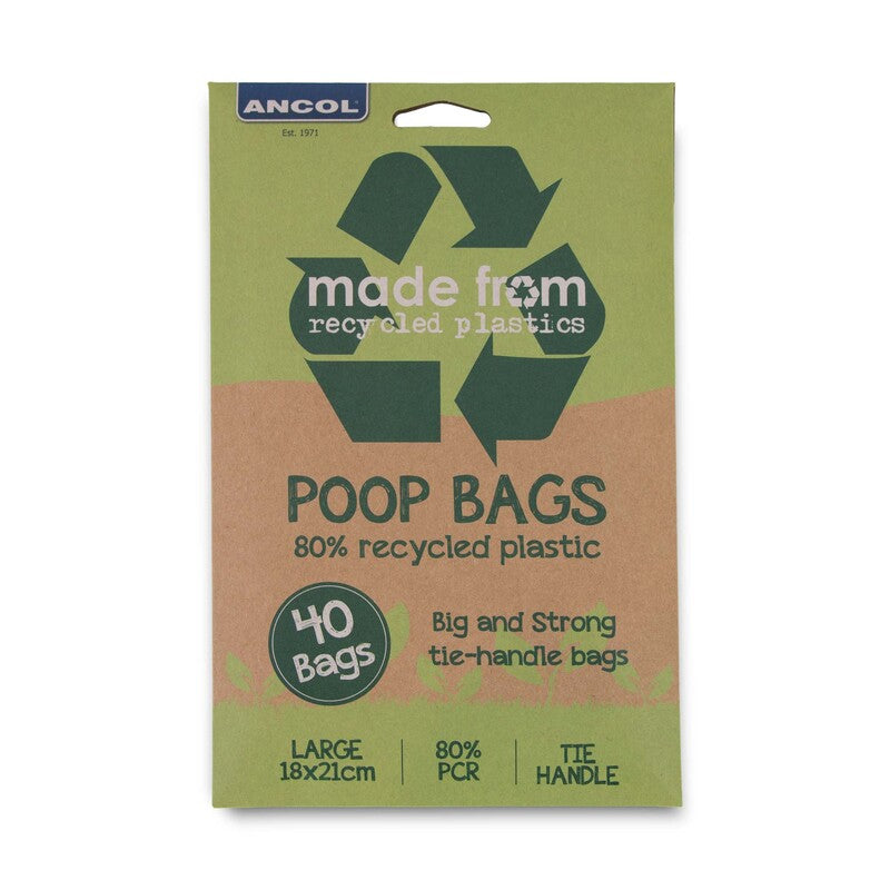 Ancol Made From Flat Pack Poop Bags bags x 12