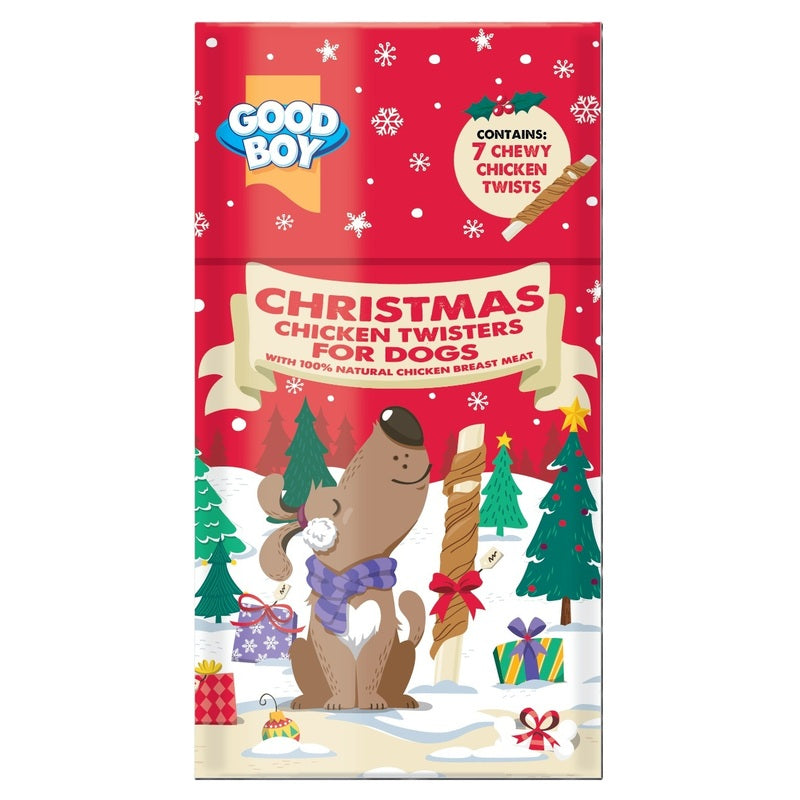 Good Boy Xmas Tube of Chicken Twists 75g
