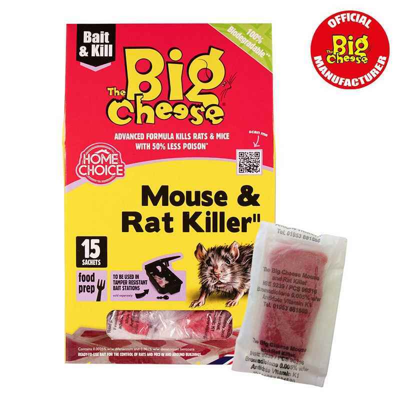 Big Cheese Mouse & Rat Killer2 Pasta Bait Sachets 15 Pack