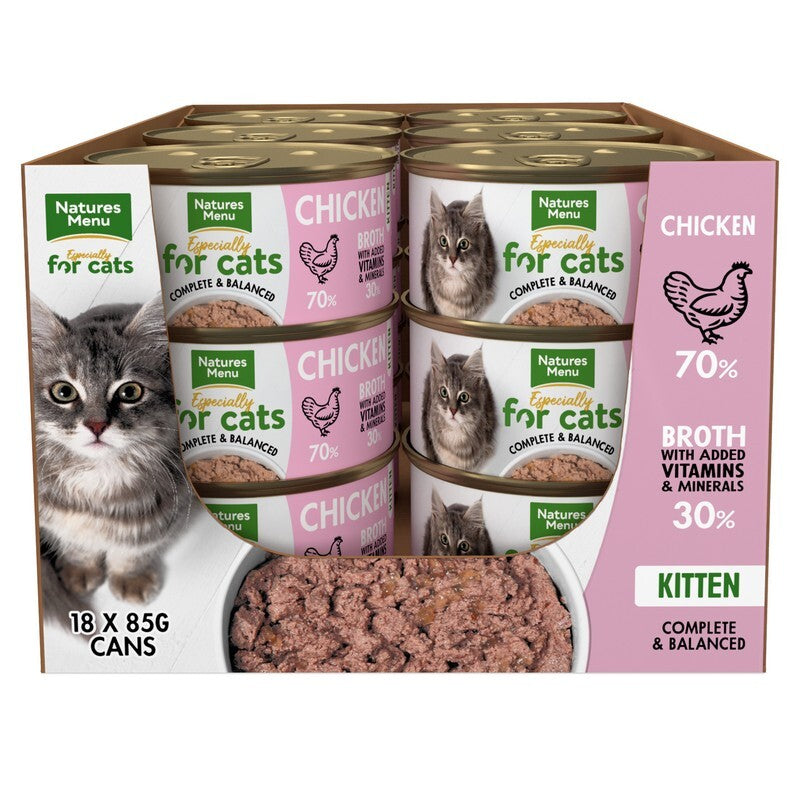 Natures Menu for Cats Kitten Chicken Tins 85g x 18