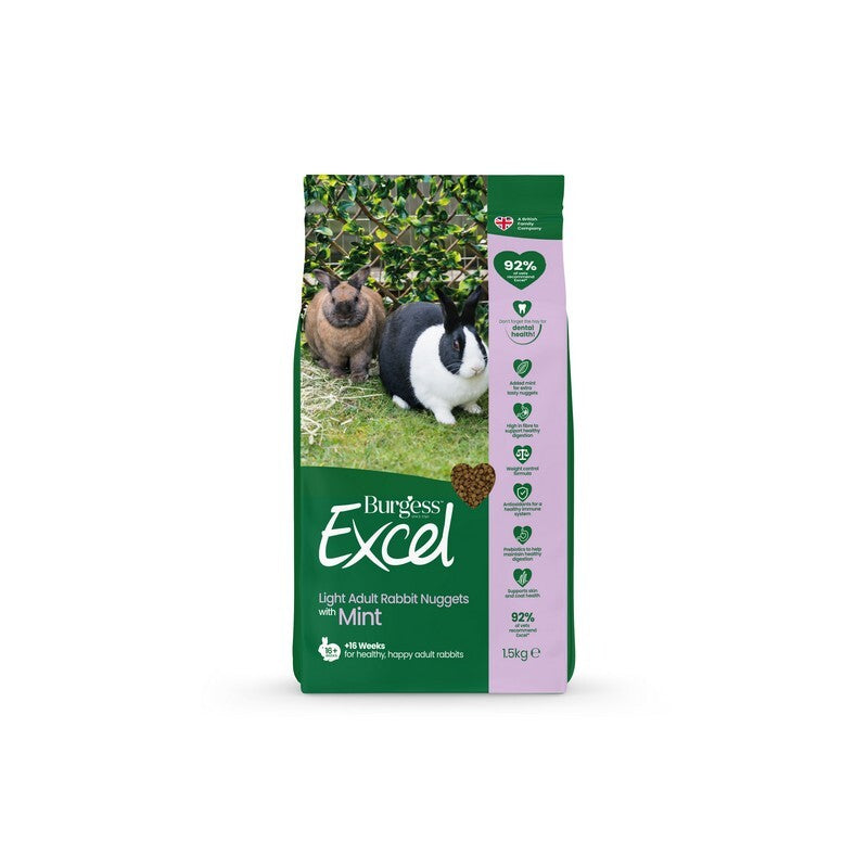 Burgess Excel Rabbit Light Nuggets 1.5kg x 4