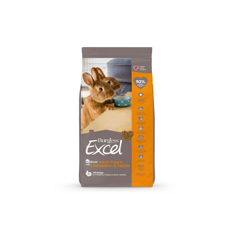 Burgess Excel Indoor Rabbit Nuggets 1.5kg x 4