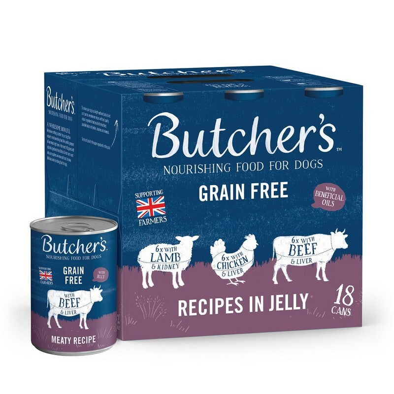 Butchers Grain Free Recipes in Jelly Tins 400g x 18