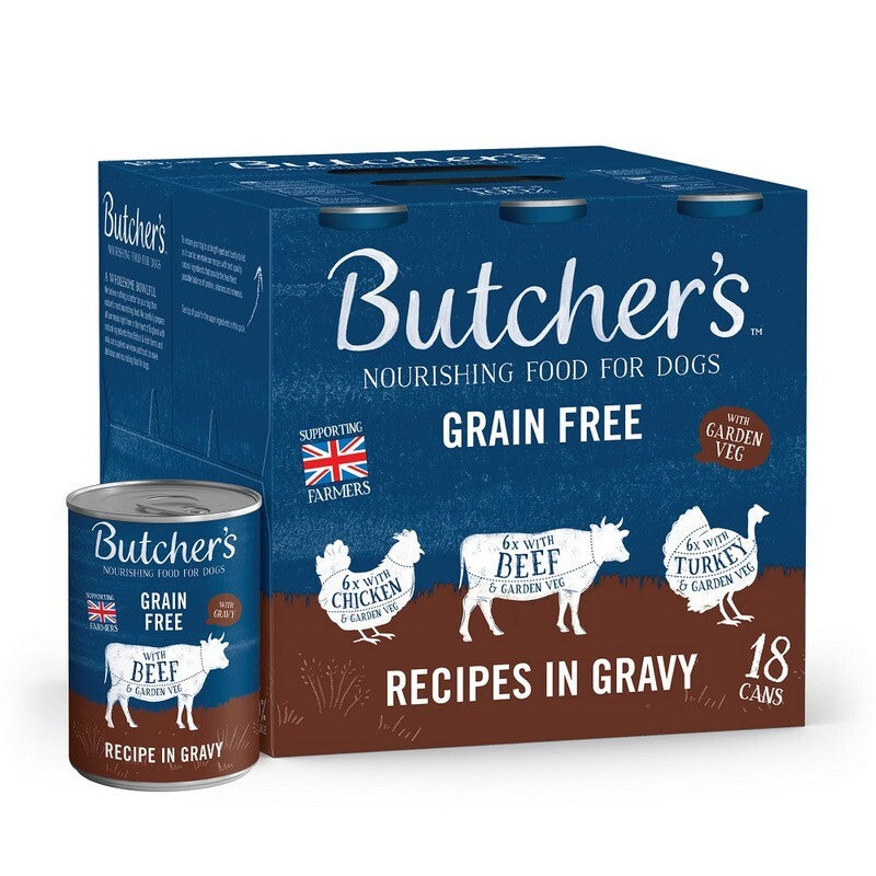 Butchers Grain Free Recipes in Gravy Tins 400g x 18