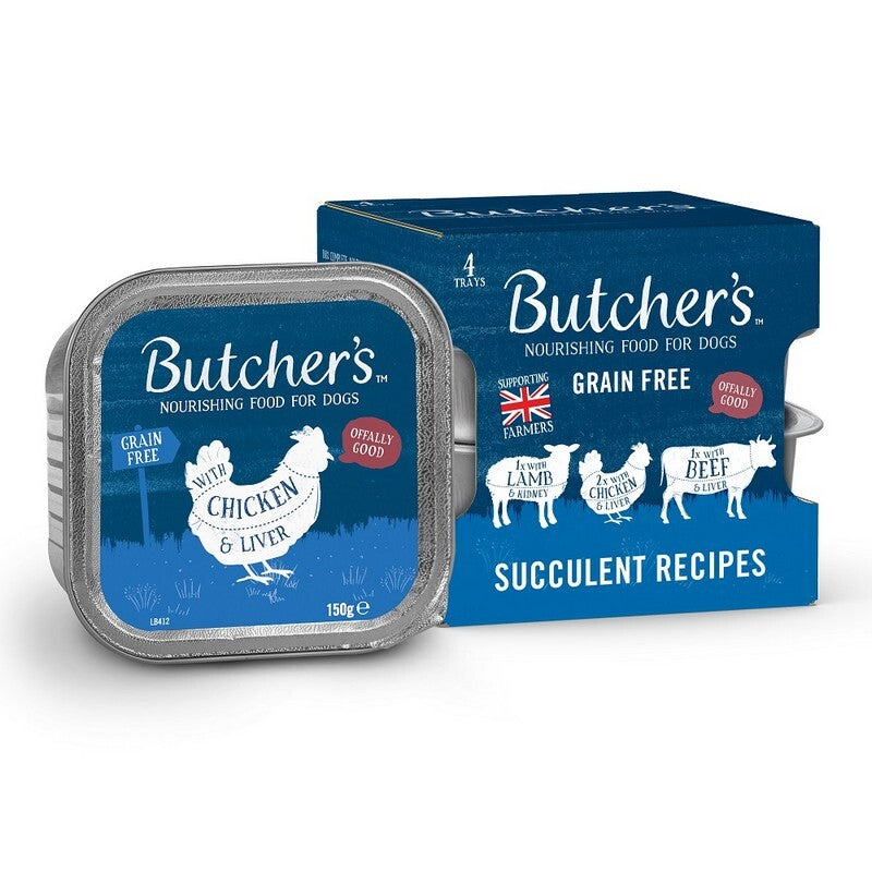 Butchers Grain Free Succulent Recipes Foils 150g x 4 x 6
