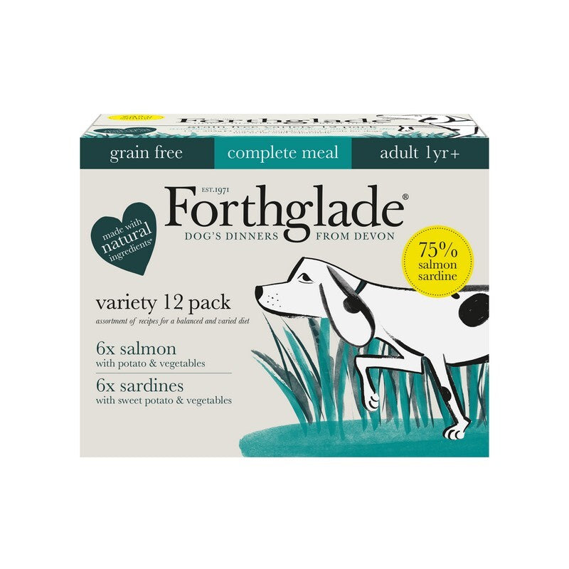 Forthglade Adult Complete Grain Free Fish Multicase Trays 395g x 12
