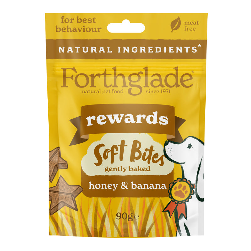 Forthglade Soft Bites Grain Free Rewards Honey & Banana Treats 90g x 8