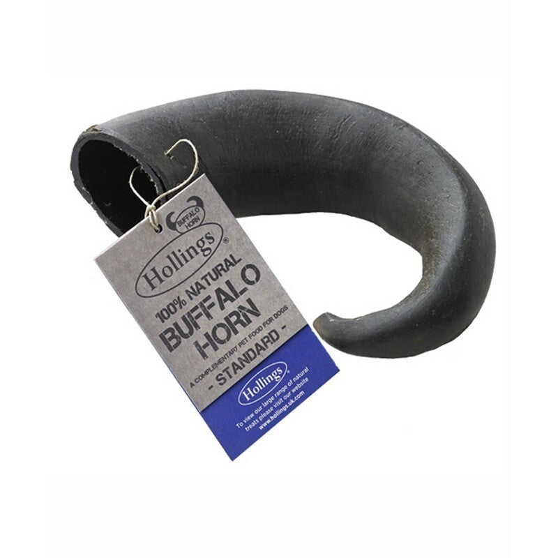 Hollings Buffalo Horn Standard Dog Chew x 12 Display Box
