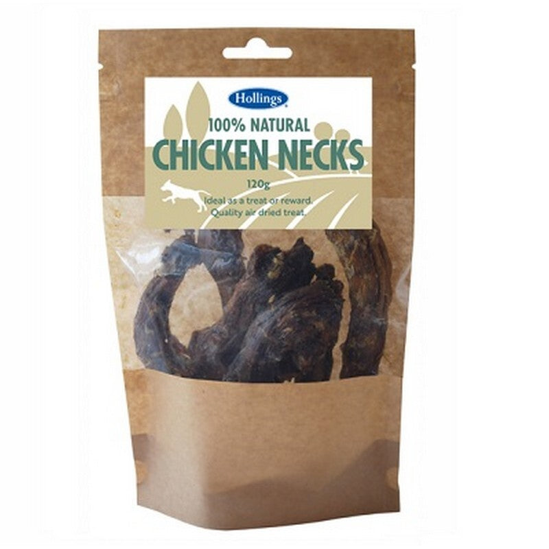 Hollings 100% Natural Chicken Necks 120g x 8