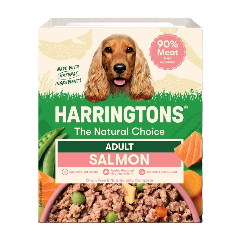 Harringtons Wet Salmon & Potato Dog Food Trays 400g x 8