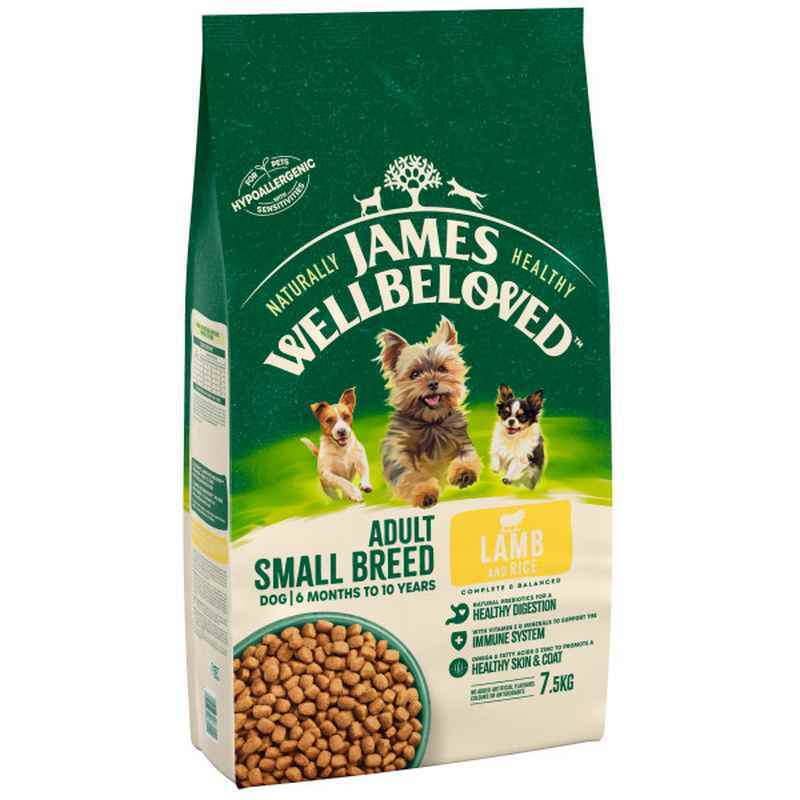 James Wellbeloved Adult Small Breed Lamb & Rice 7.5kg