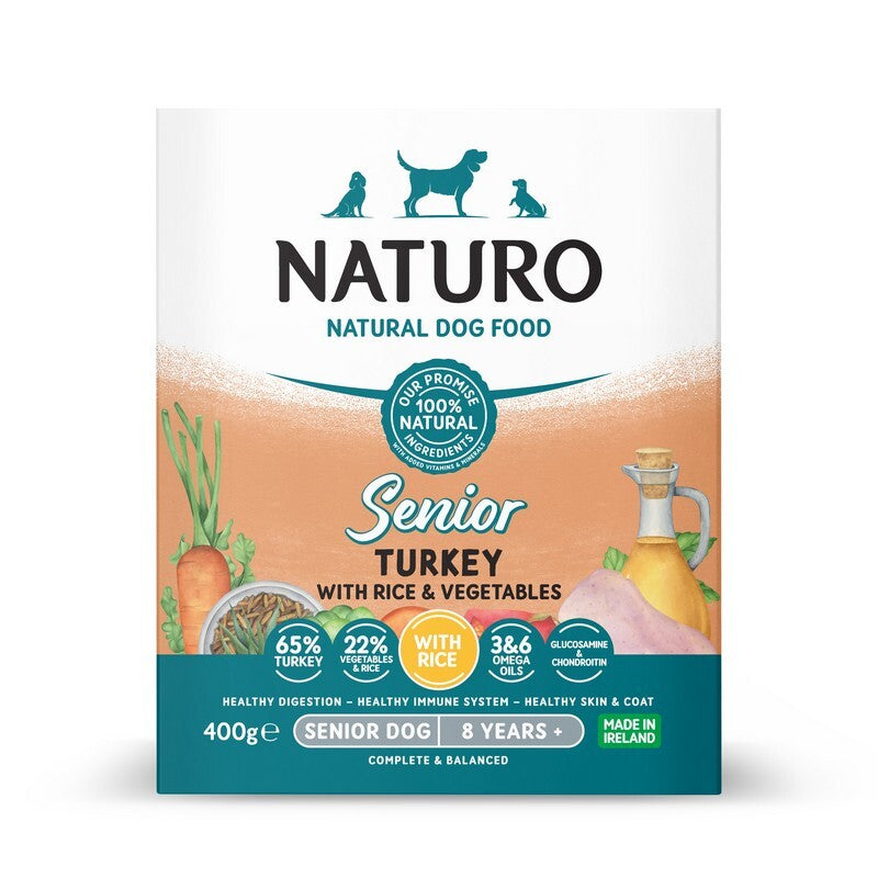 Naturo Senior Dog Turkey with Rice & Veg Trays 400g x 7