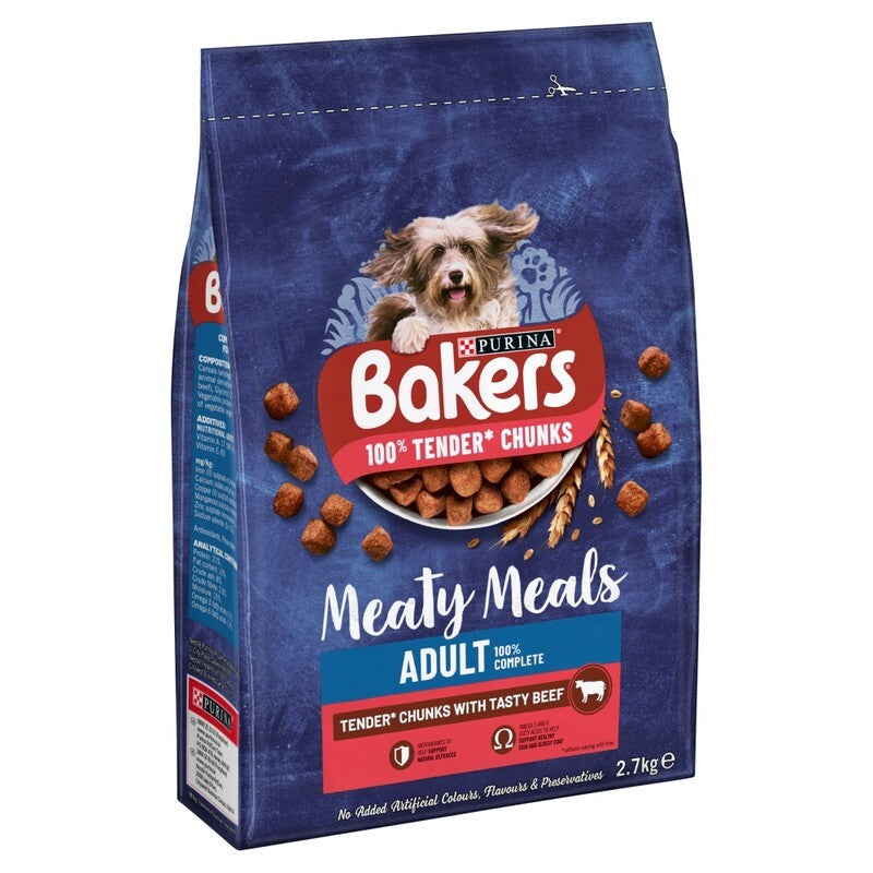 Bakers Adult Complete Meaty Meals Beef 2.7kg