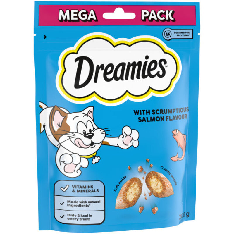 Dreamies Salmon Cat Treats Mega Pack 200g x 6
