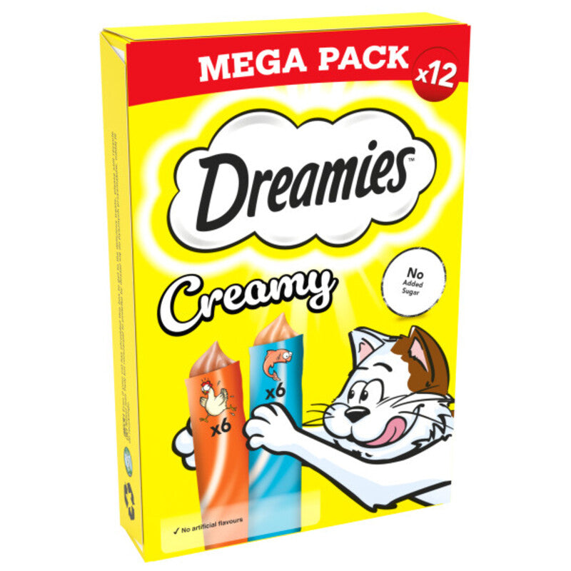 Dreamies Creamy Snack with Chicken & Salmon 12 pack x 7
