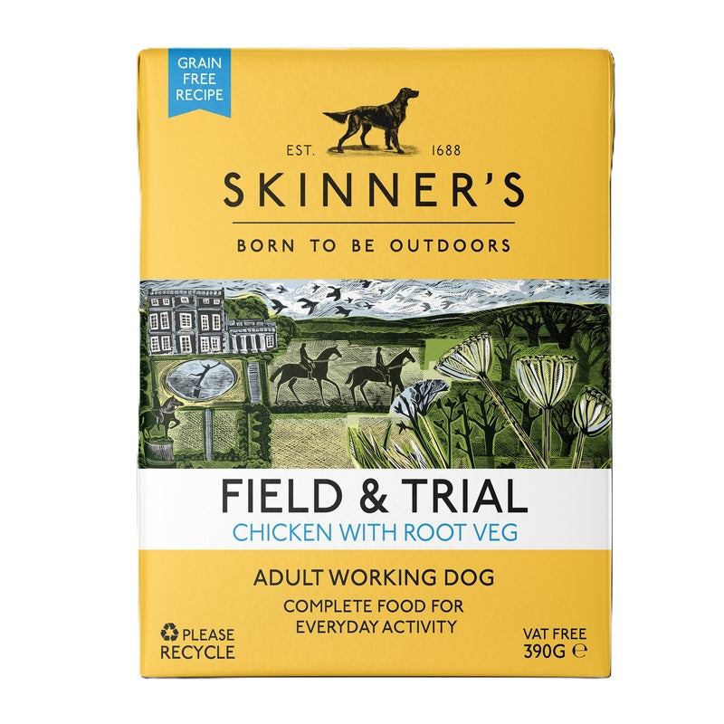 Skinners Field & Trial Adult Grain Free Chicken with Root Veg 390g x 12