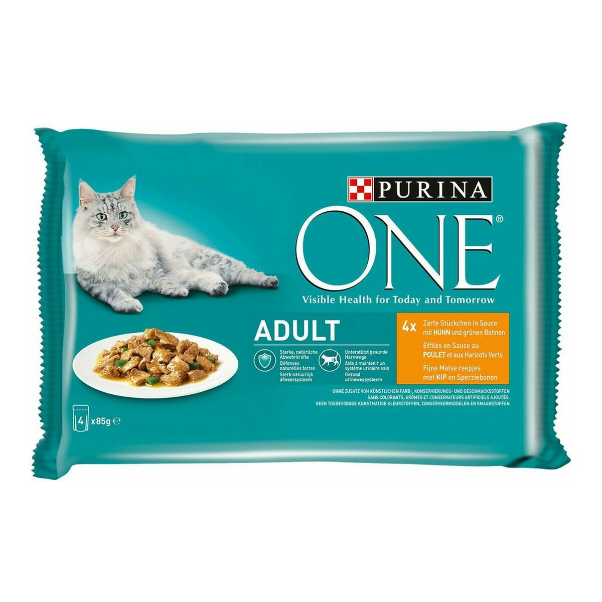 Cat food Purina One Adult (4 x 85 g)-0