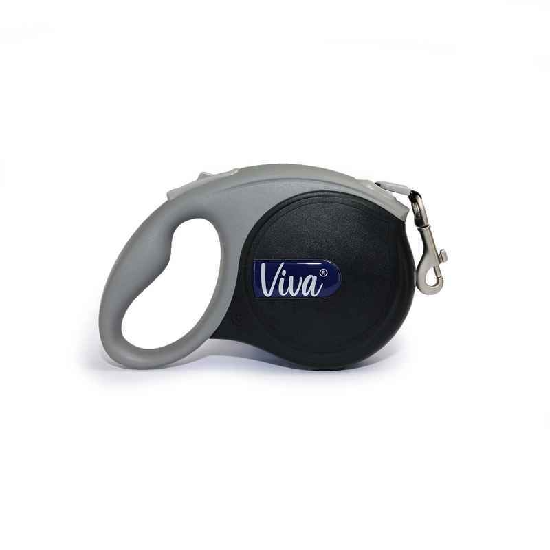 Ancol Viva Retractable Tape Dog Lead Black Small 5m