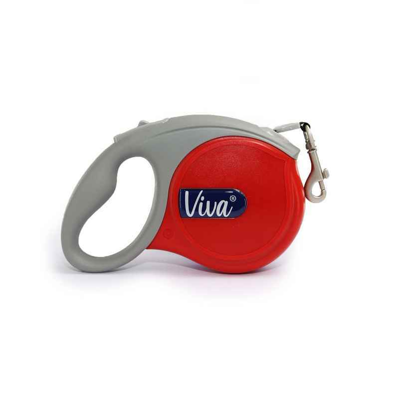 Ancol Viva Retractable Tape Dog Lead Red Small 5m