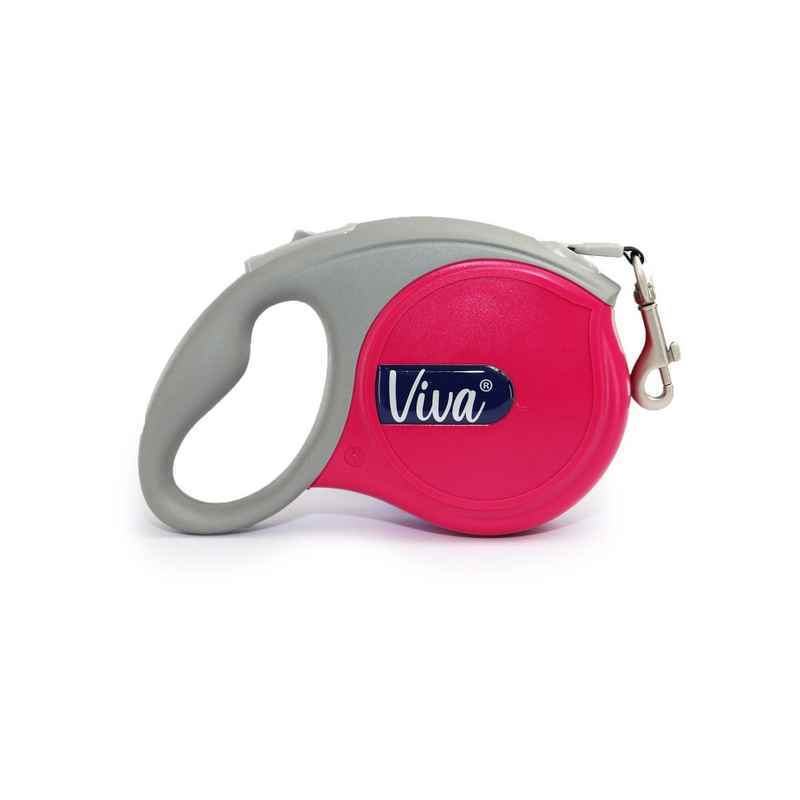 Ancol Viva Retractable Tape Dog Lead Pink Small 5m