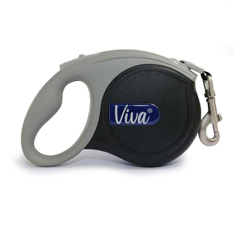 Ancol Viva Retractable Tape Dog Lead Black Large 5m
