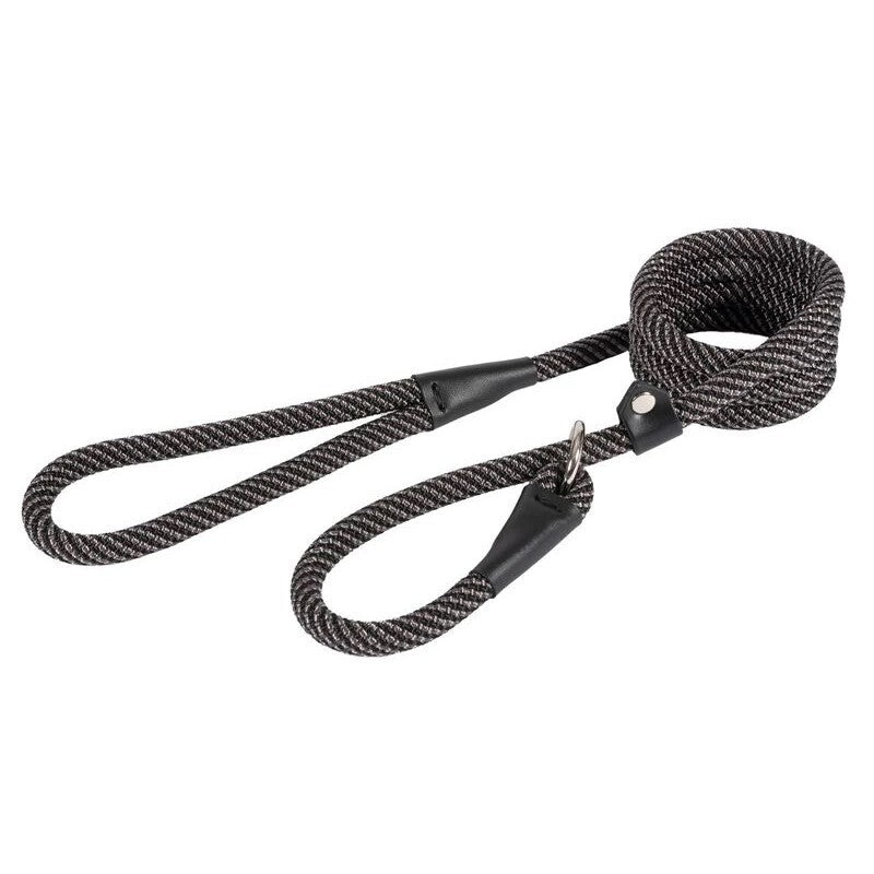Ancol Extreme Nylon Rope Slip Lead Black/Grey 12mm x 1.5m