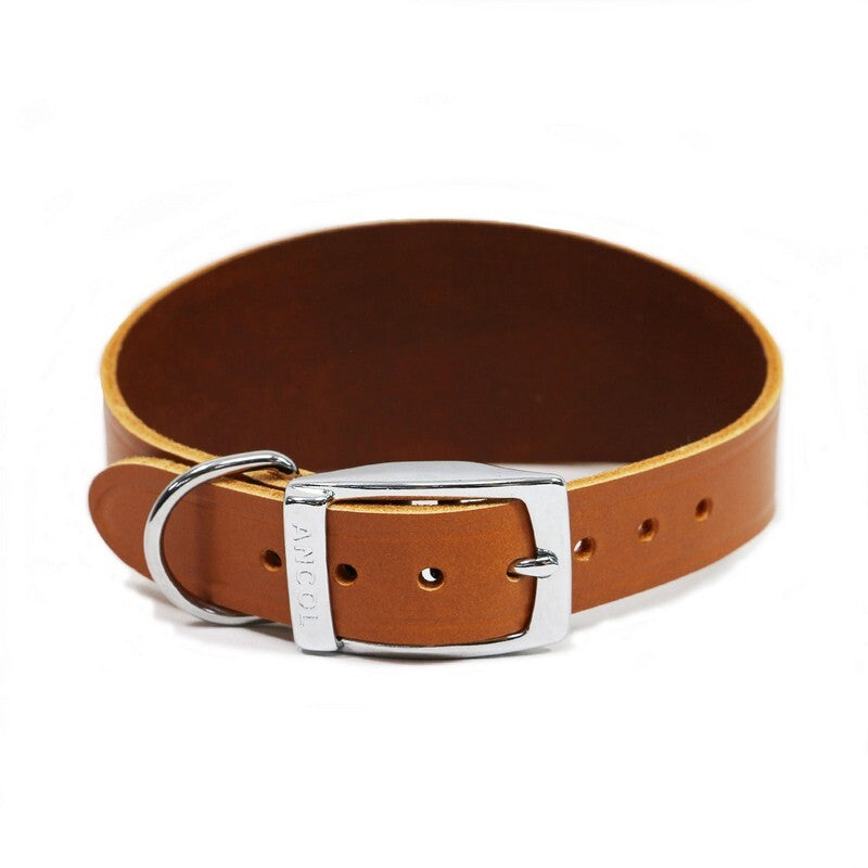 Ancol Tan Leather Greyhound Collar
