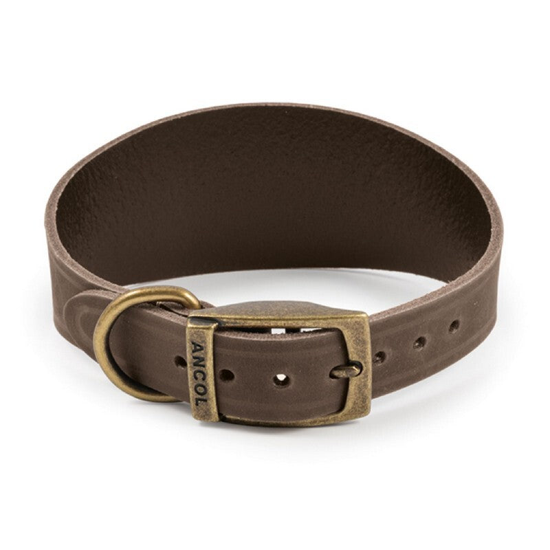 Ancol Heritage Collection Timberwolf Leather Greyhound Collar 34-43cm