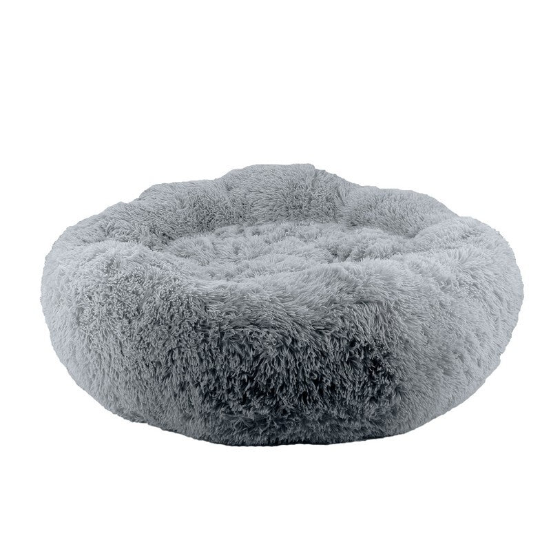Ancol Sleepy Paws Super Soft Plush Donut Bed Slate Grey