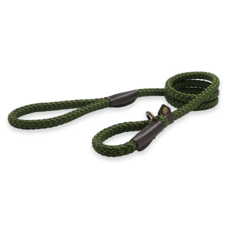 Ancol Heritage Collection Rope Slip Lead Green 12mm x 1.5m