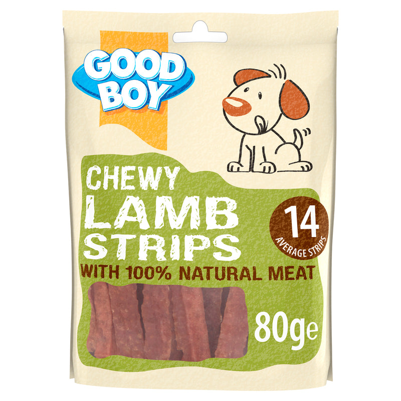 Good Boy Chewy Lamb Strips 80g x 10