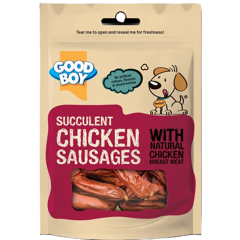 Good Boy Succulent Chicken Sausages 75g x 12