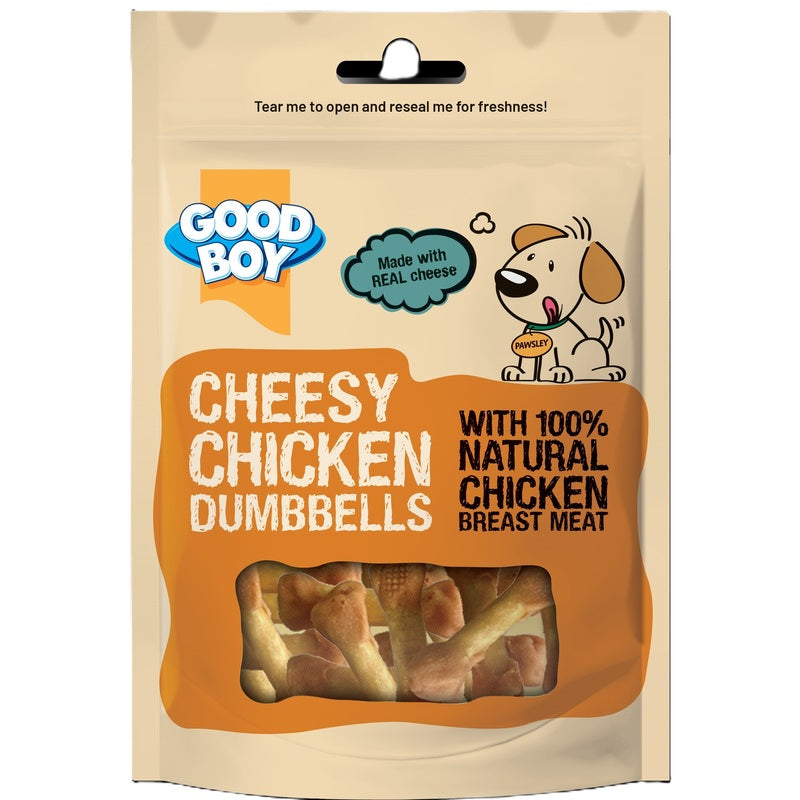 Good Boy Cheesy Chicken Dumbbells 80g x 10