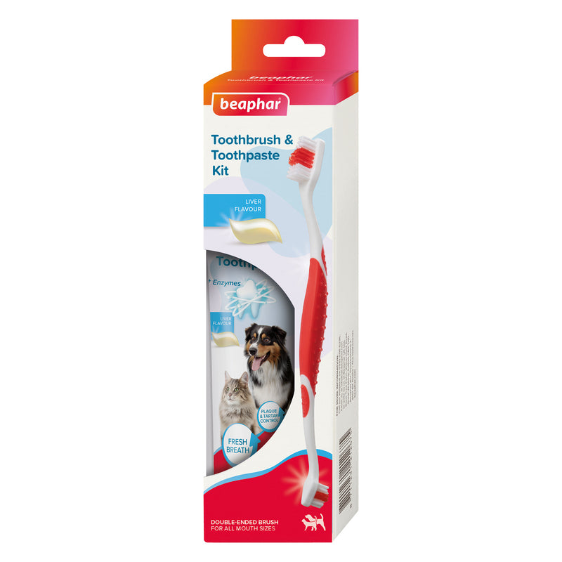 Beaphar Toothbrush & Toothpaste x 6
