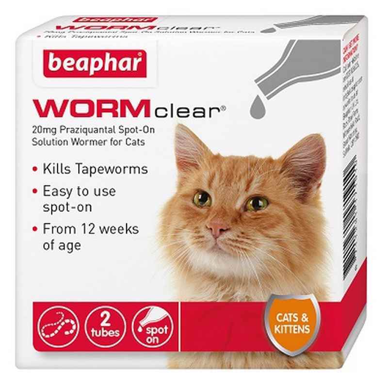 Beaphar Spot On Worm Clear Cat 2 Tubes x 6