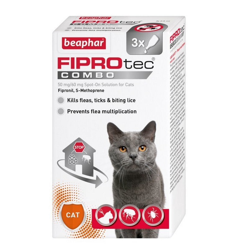 Beaphar FIPROtec COMBO Flea & Tick Spot On for Cats