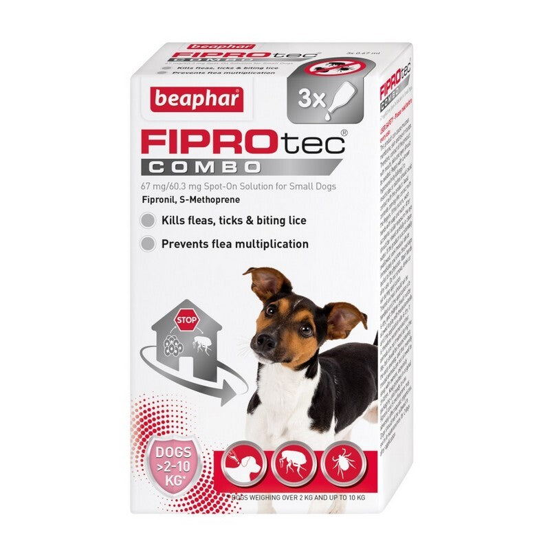 Beaphar FIPROtec COMBO Flea & Tick Spot On for Small Dogs