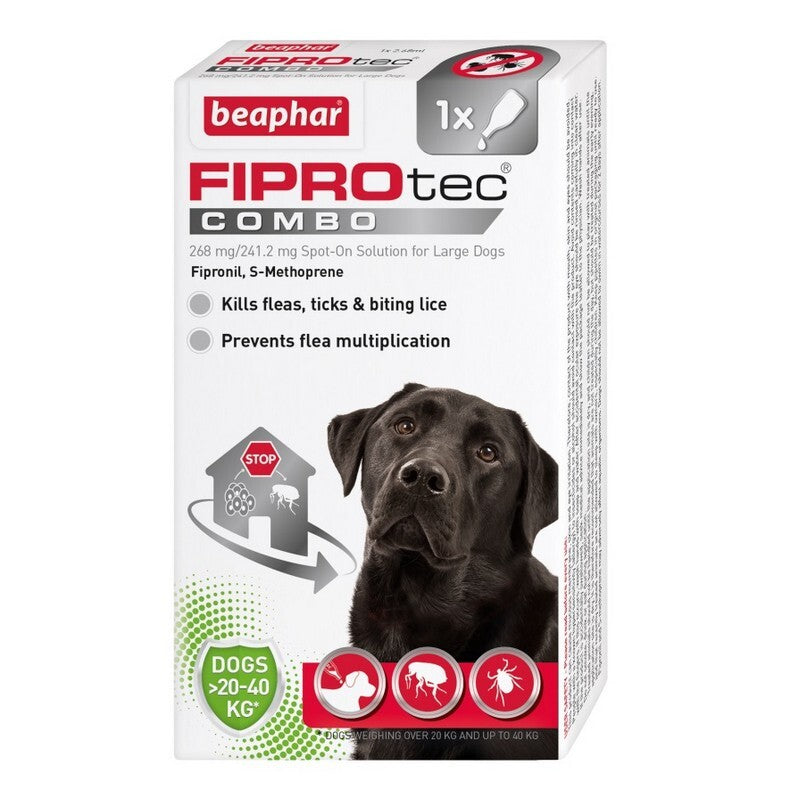 Beaphar FIPROtec COMBO Flea & Tick Spot On for Large Dogs