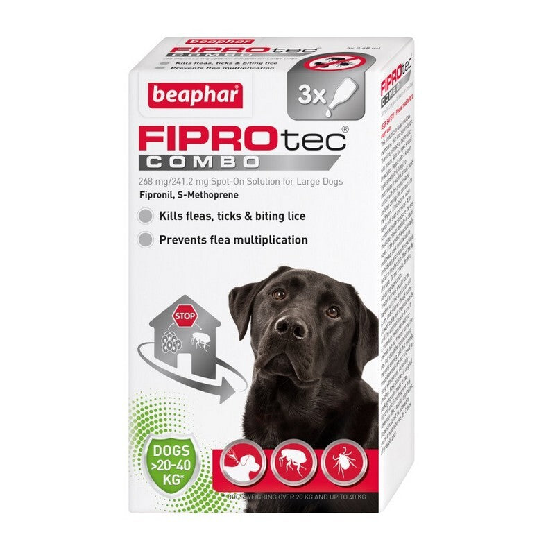 Beaphar FIPROtec COMBO Flea & Tick Spot On for Large Dogs