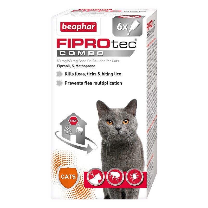 Beaphar FIPROtec COMBO Flea & Tick Spot On for Cats