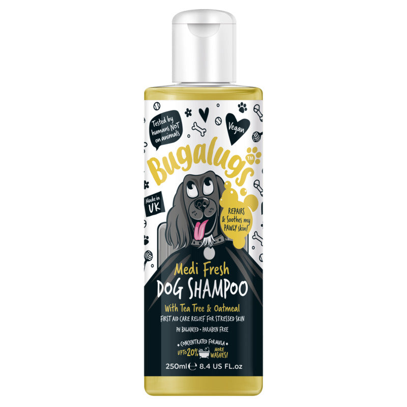 Bugalugs Medi Fresh with Tea Tree & Oatmeal Dog Shampoo 250ml