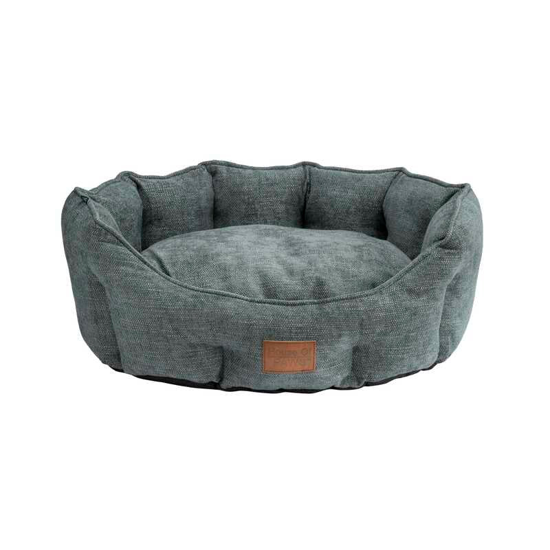 House of Paws Green Chenille Oval Nesting Bed