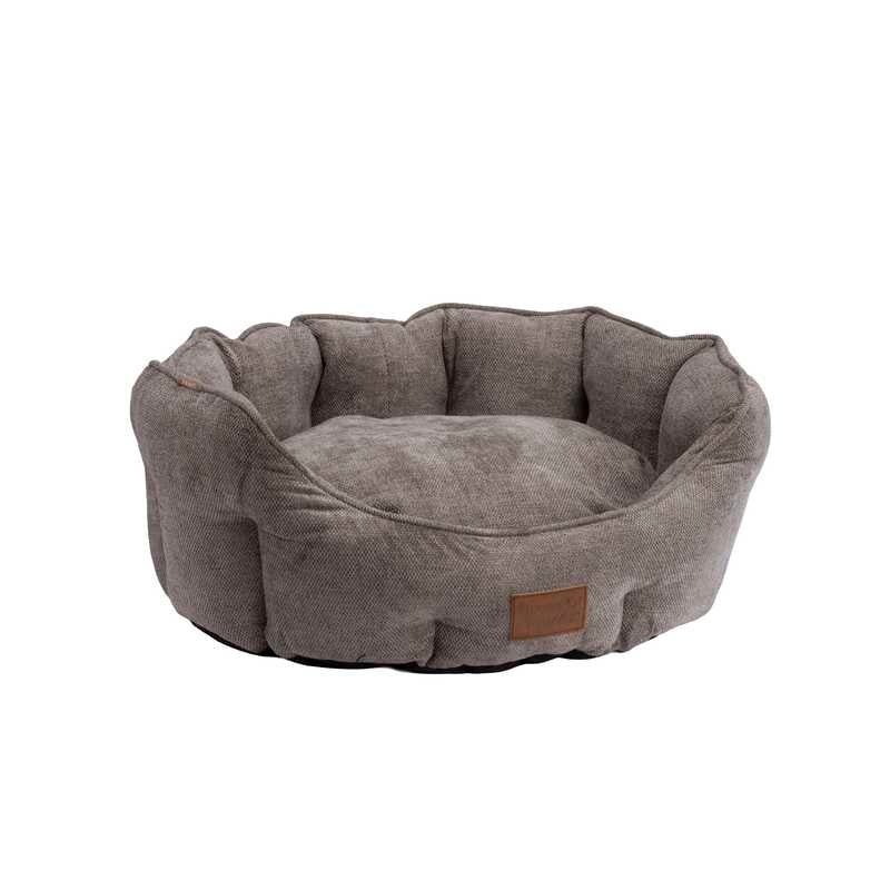 House of Paws Mocha Chenille Oval Nesting Bed