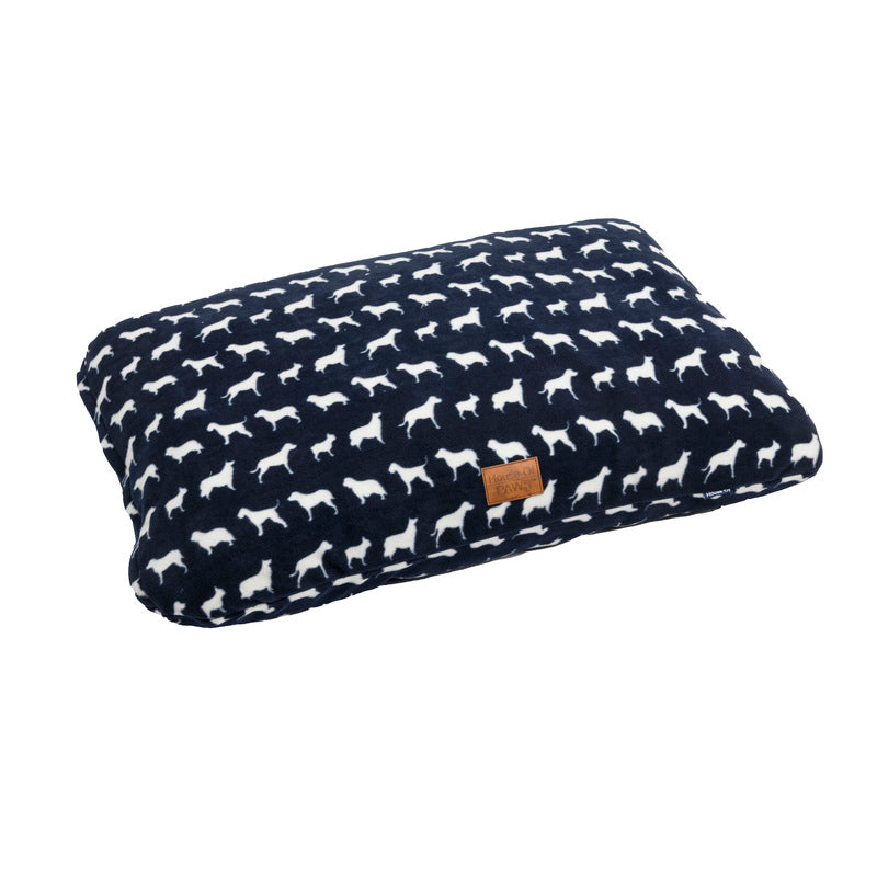 House of Paws Navy Dog Fleece Cushion Bed
