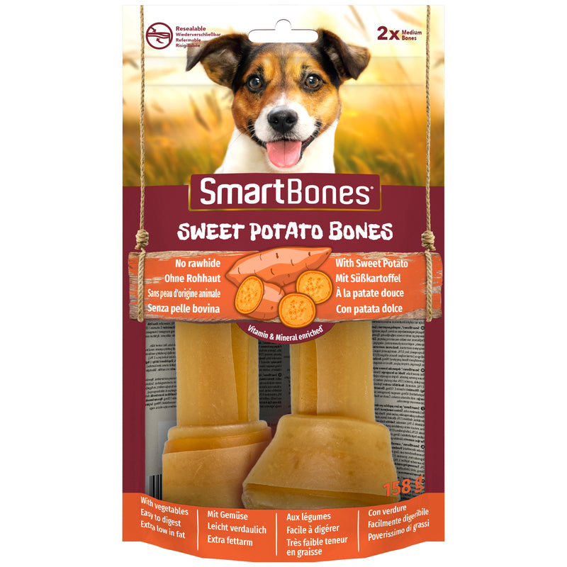 SmartBones Sweet Potato Medium Dog Treats 2 Pieces x 8