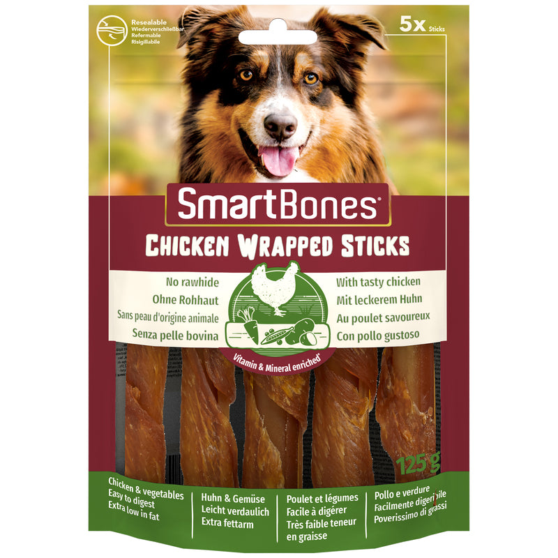 SmartBones Chicken Wrapped Sticks Medium 5 Pieces x 11
