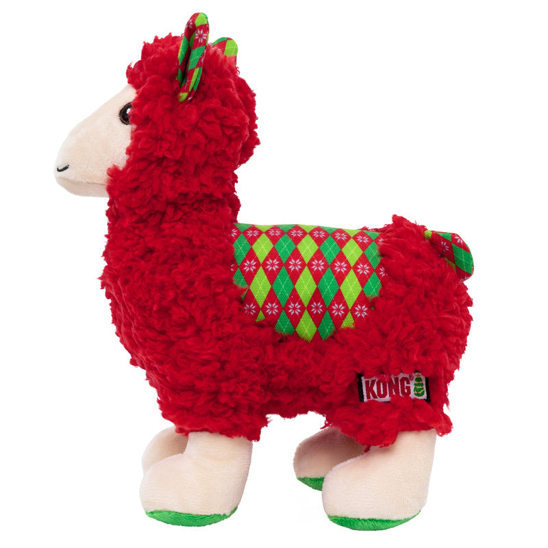 Kong Xmas Sherps Llama Red Medium