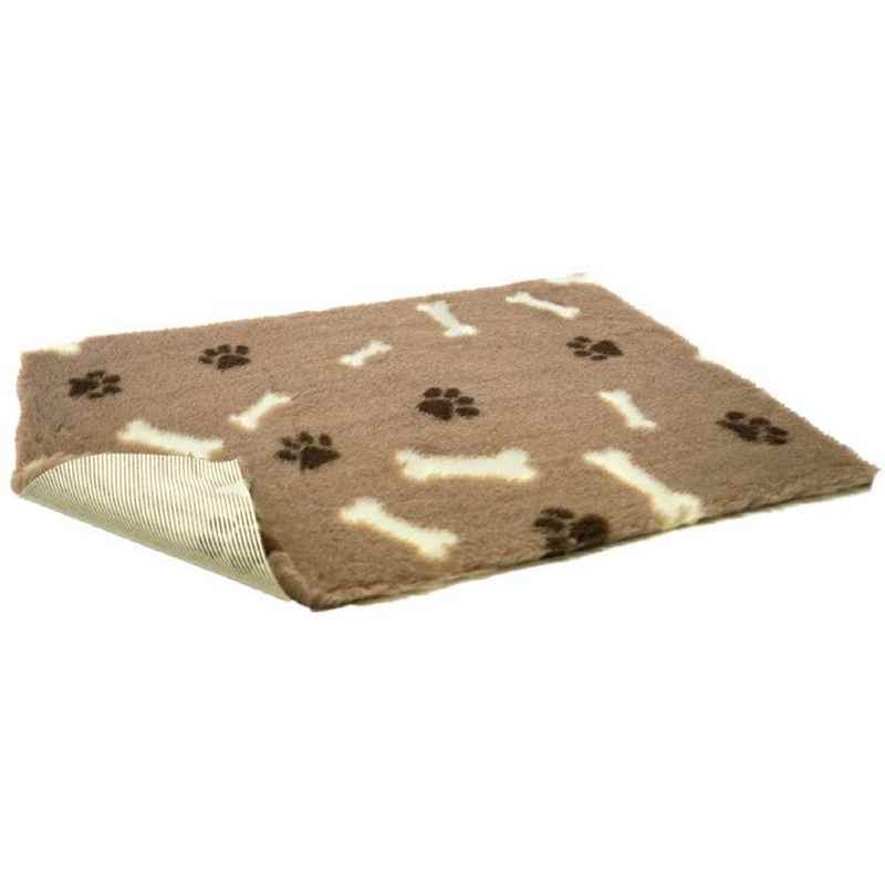 VetBed Nonslip Mink with Cream Bones & White Paws 91cm x 61cm